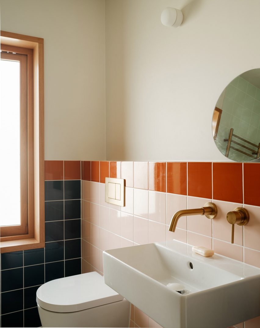 Tiled bathroom part of extension by Delve Architects
