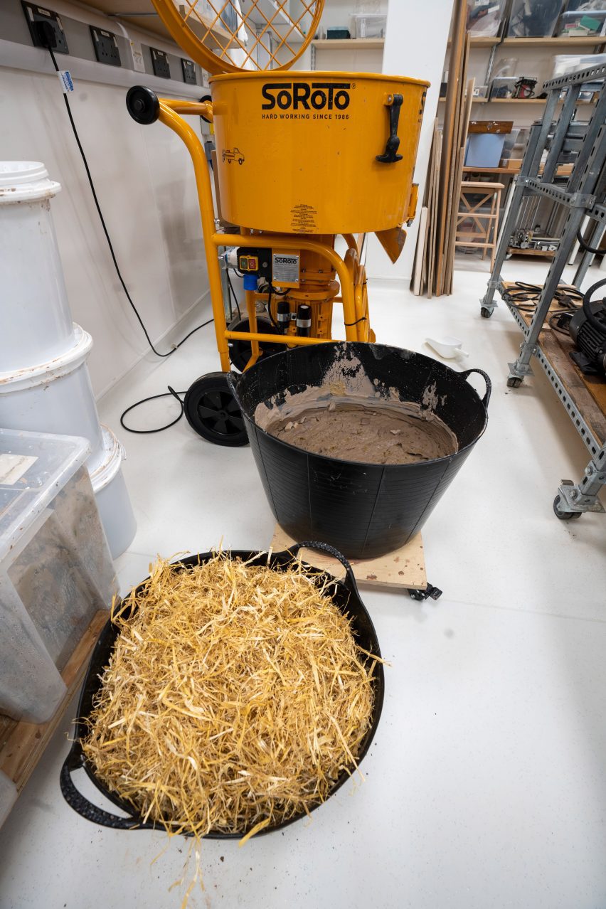 Extruded cob brick production by Tavs Jorgensen