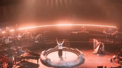White light over stage