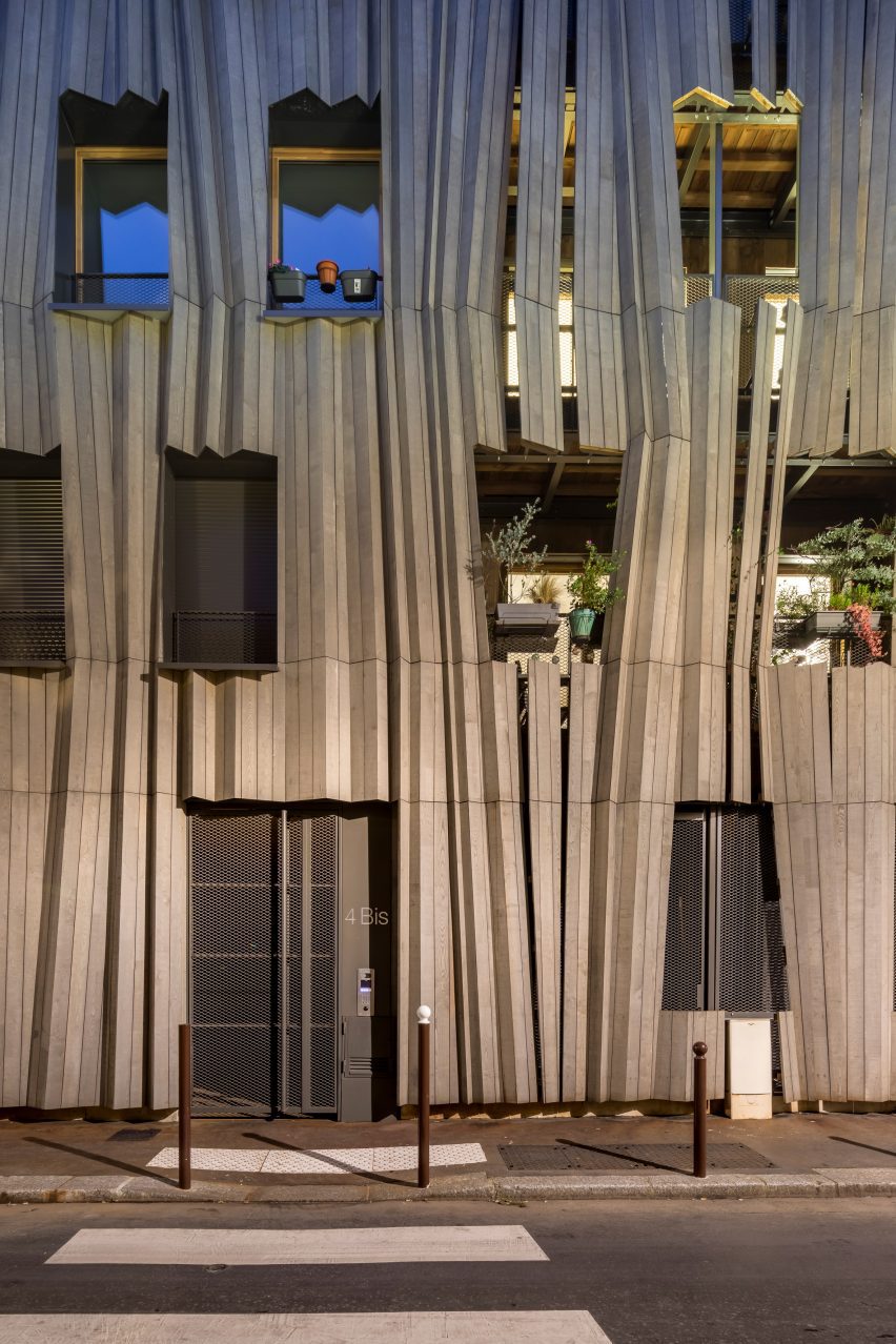 Yama-Tani housing in Paris by Kengo Kuma & Associates