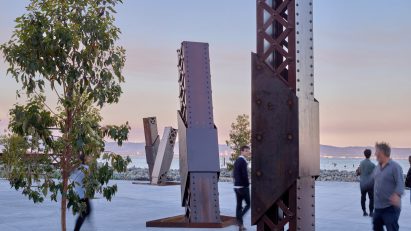 Steel pieces sticking out of ground