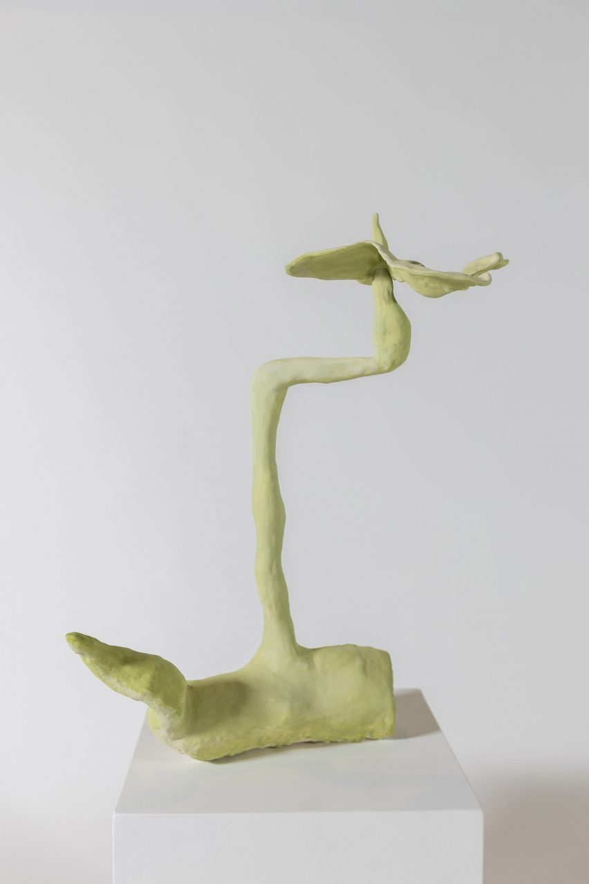 Wiggly green sculpture