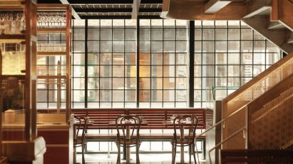 Interior of cafe francois
