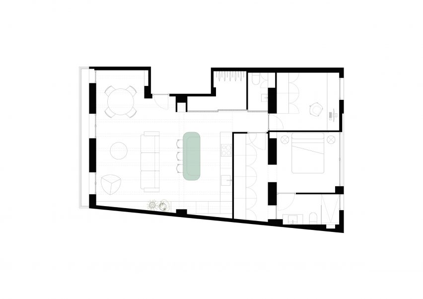 Plan of Casa Ona by Paloma Bau