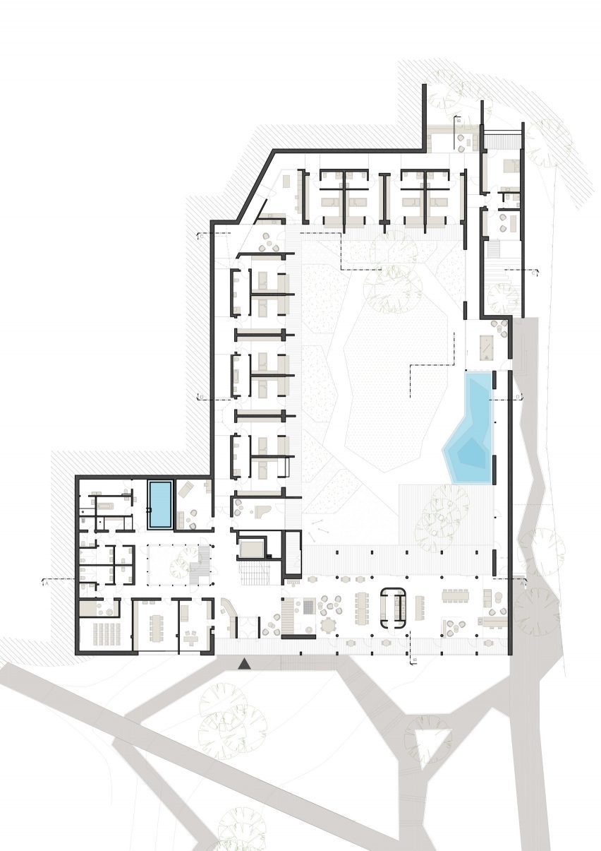 Floor plan of House for Julia by Čtyřstěn Architekti