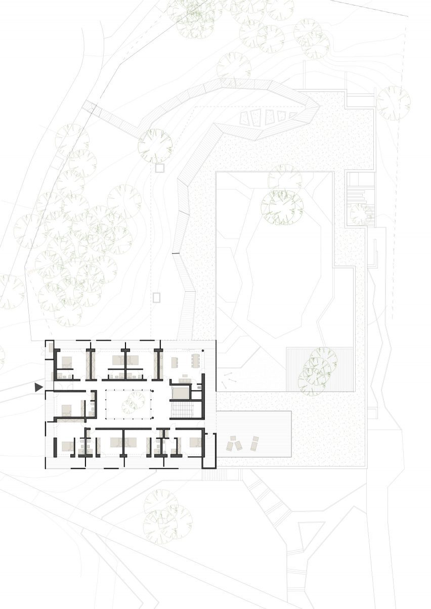 Floor plan of House for Julia by Čtyřstěn Architekti
