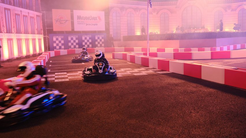 Palm Angels race kart track Moncler City of Genius event