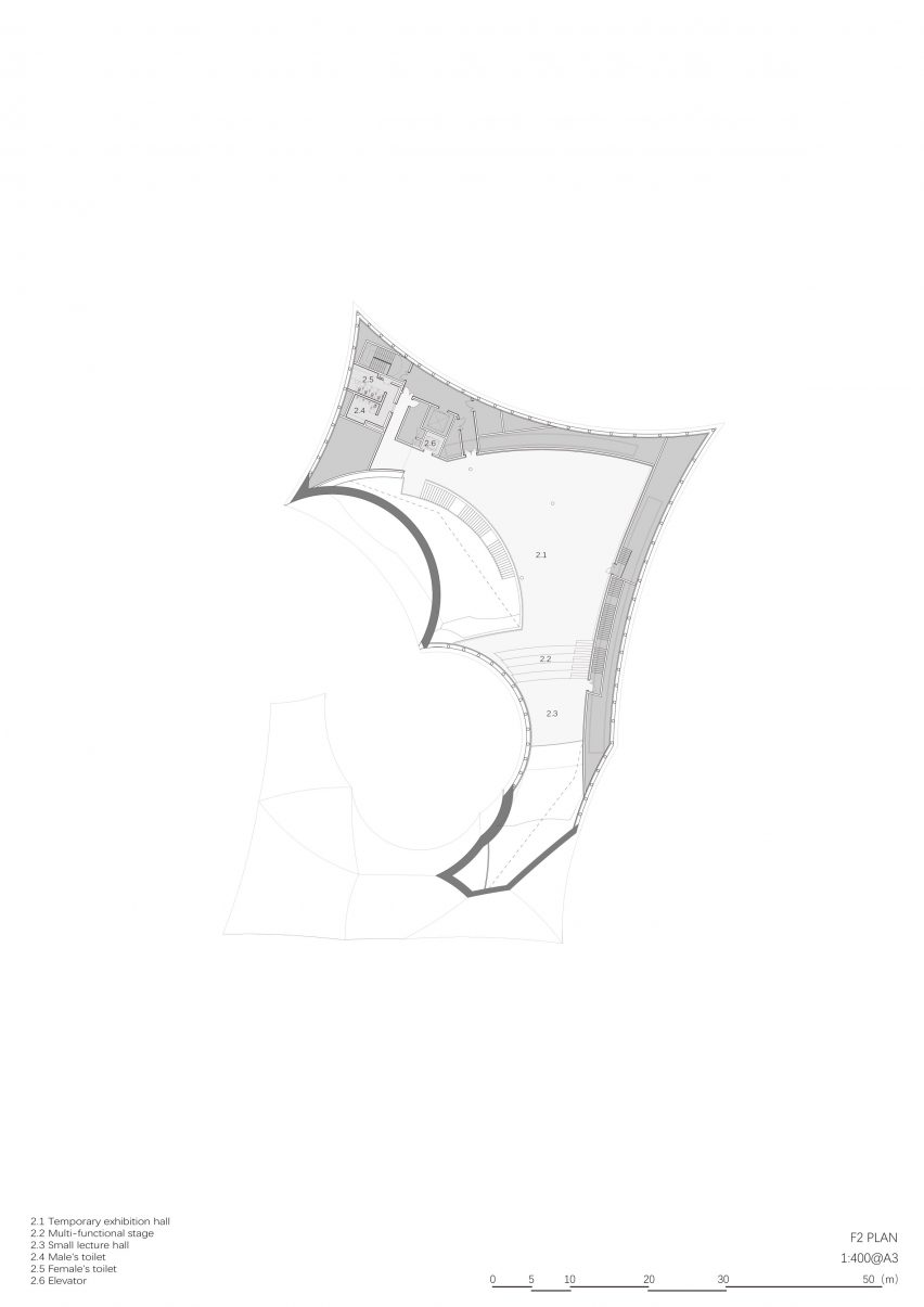 Plan of UCCA Clay Museum by Kengo Kuma and Associates