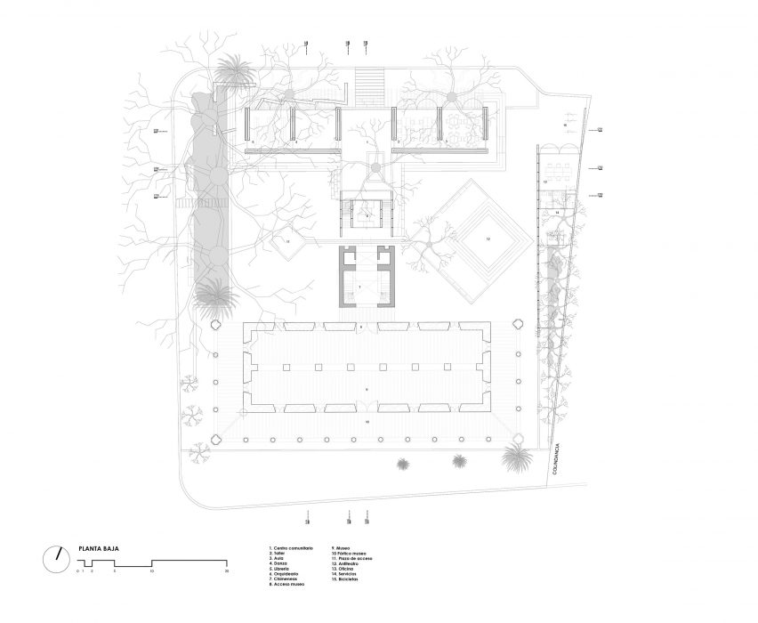 Site plan San Blas port building by Colectivo C733