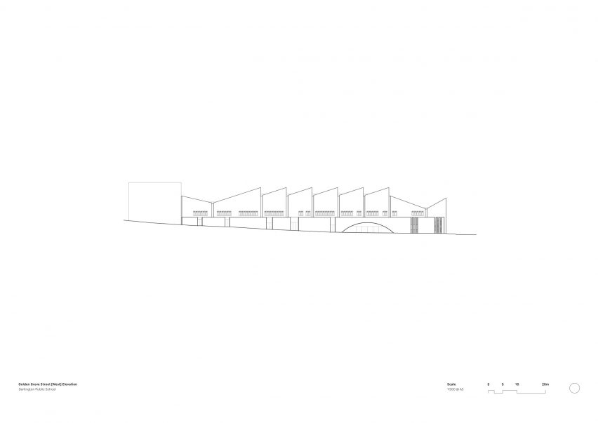 Elevation of Darlington Public School by Fjcstudio