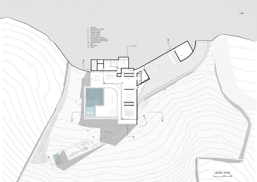 Ground floor plan of Aimasia Residence by Tom Design and A31 Architecture