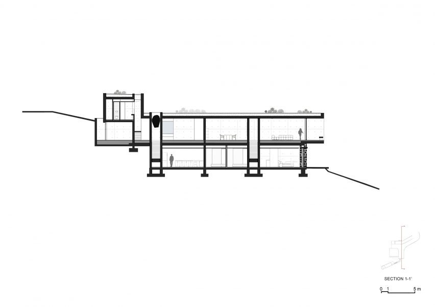 Section of Aimasia Residence by Tom Design and A31 Architecture
