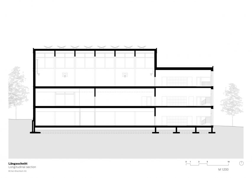 Section of Sporthallenprovisorium Gloriarank by Itten+Brechbuhl