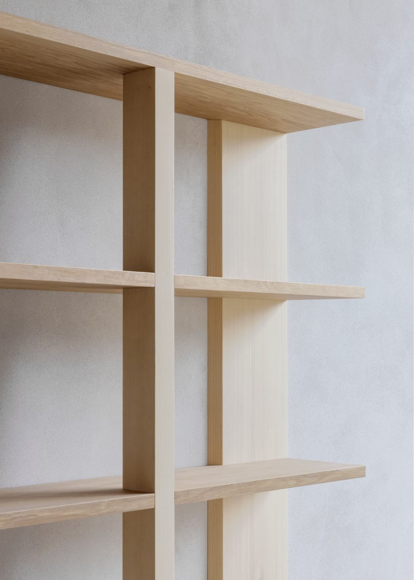 Detail of wooden furniture piece