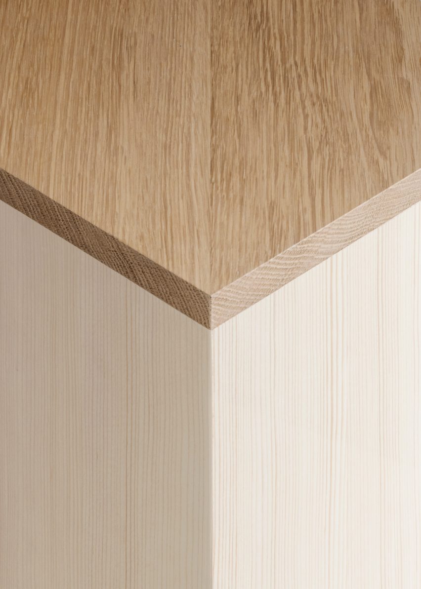 Detail of wooden furniture piece