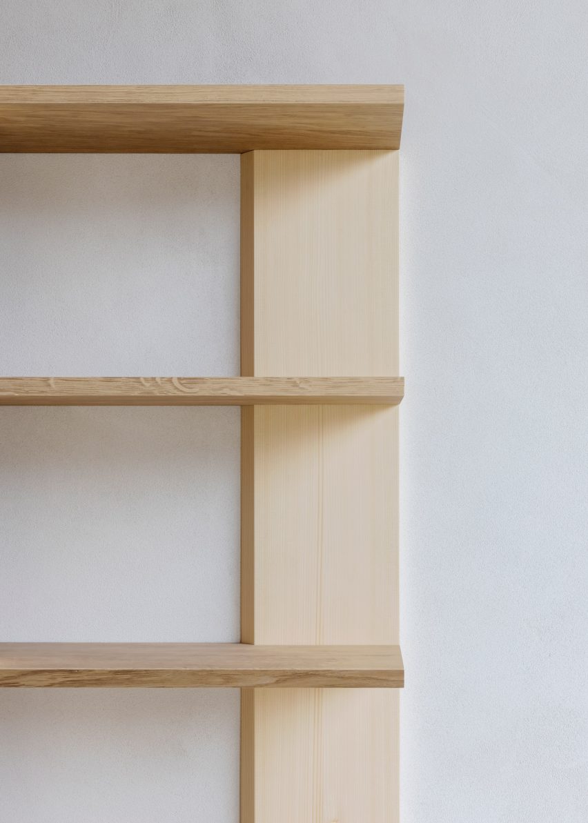 Detail of wooden furniture piece