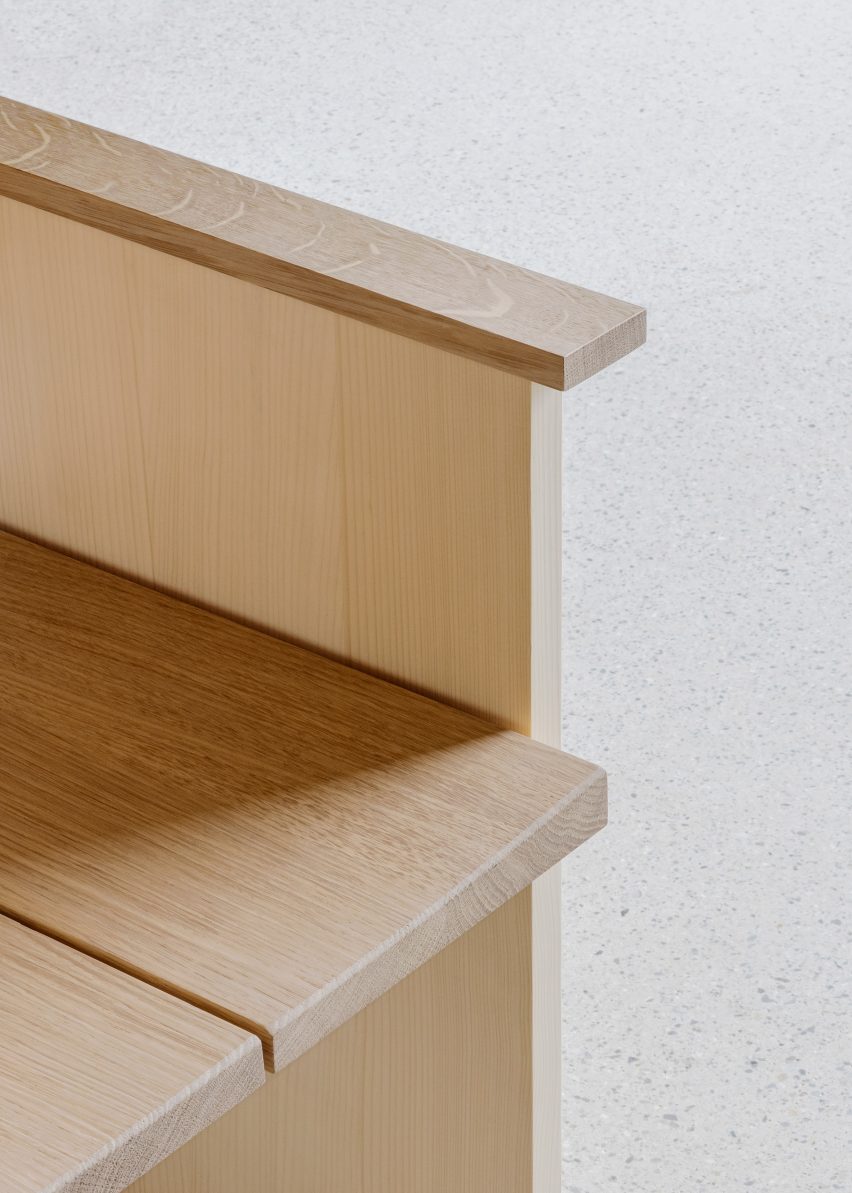 Detail of wooden furniture piece
