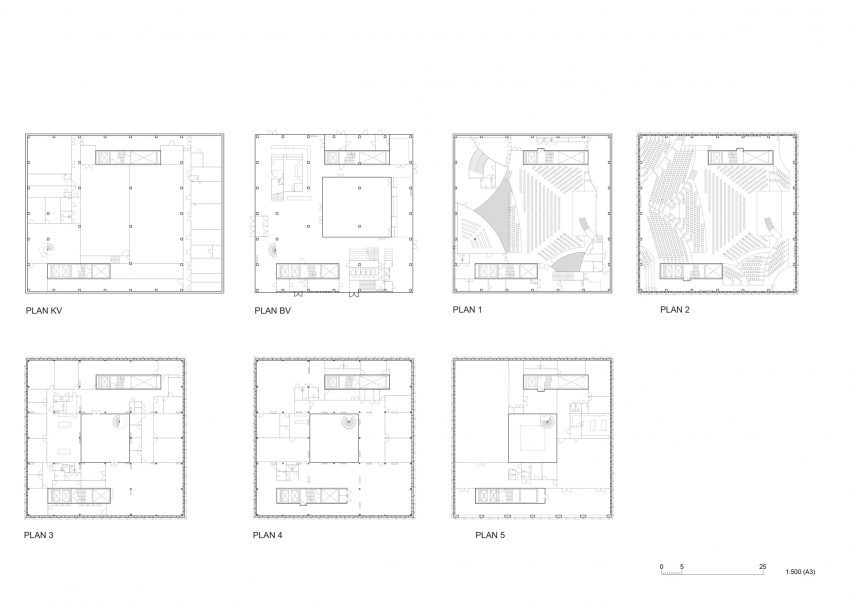 Plans of Frihamnskyrkan church by Elding Oscarson