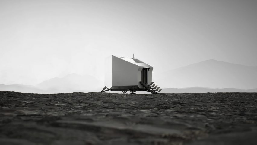 Metal refuge by Hugh Broughton Architects and Rick Owens
