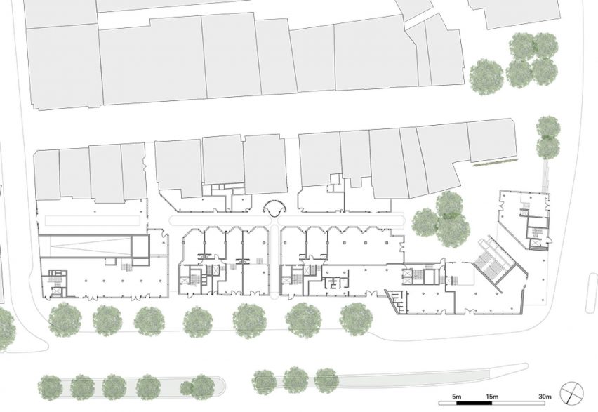 Plan of Calwer Passage by Ingenhoven Associates