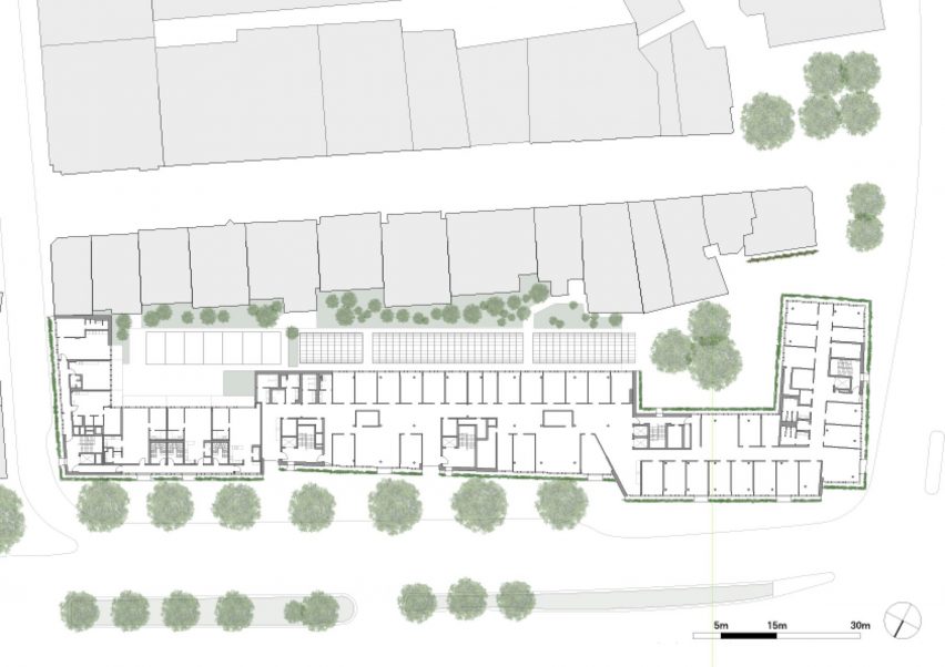 Plan of Calwer Passage by Ingenhoven Associates