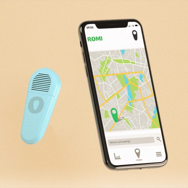 Image of a smartphone displaying a map
