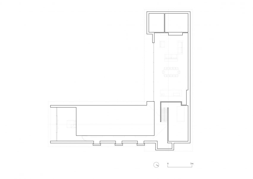 Plan of Weald House by Mailen Design and Peter Bradford Architects