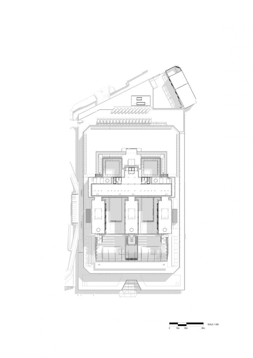 Floor plan of Midland Metropolitan University Hospital by HKS, Cagni Williams and Sonnemann Toon Architects.