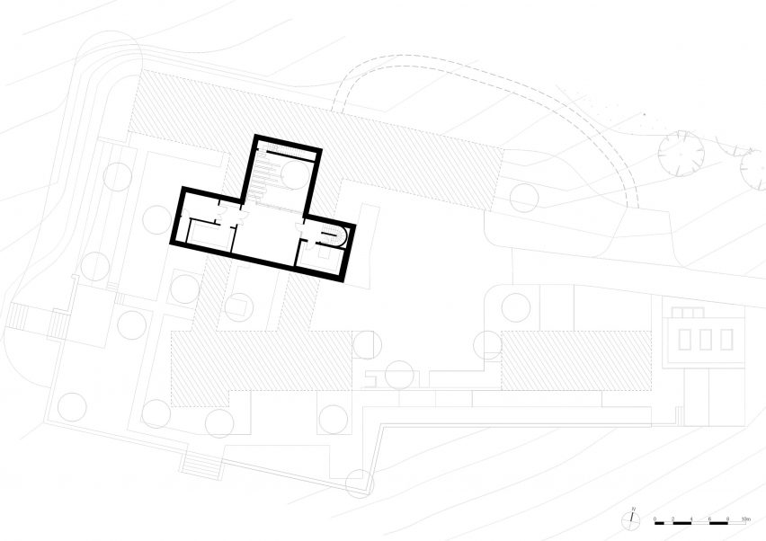 Basement plan of New Streat Hill House by BakerBrown Studio