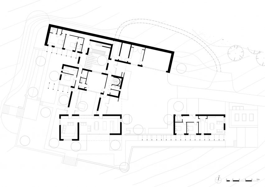 Ground floor plan of New Streat Hill House by BakerBrown Studio