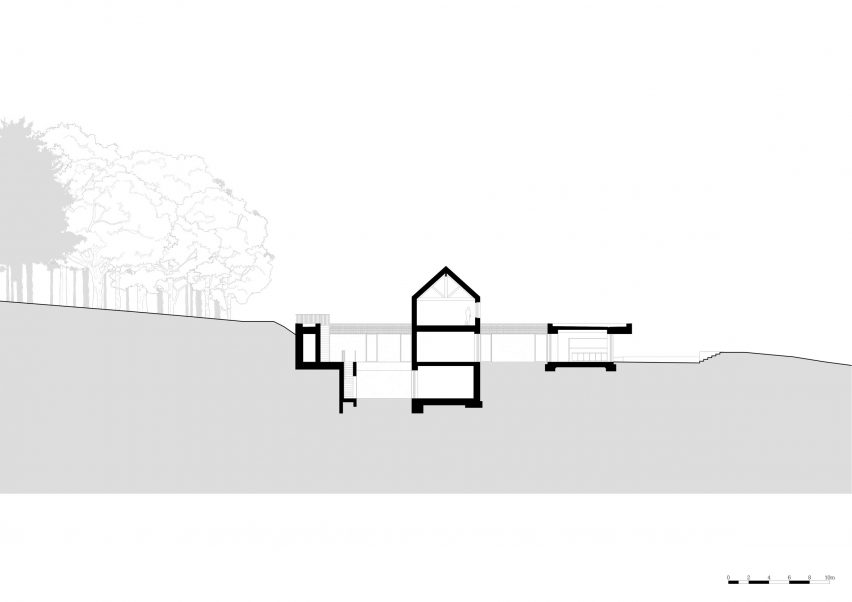 Section of New Streat Hill House by BakerBrown Studio