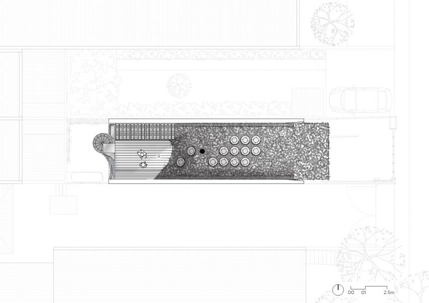 Roof plan of Northcote House by LLDS Architects