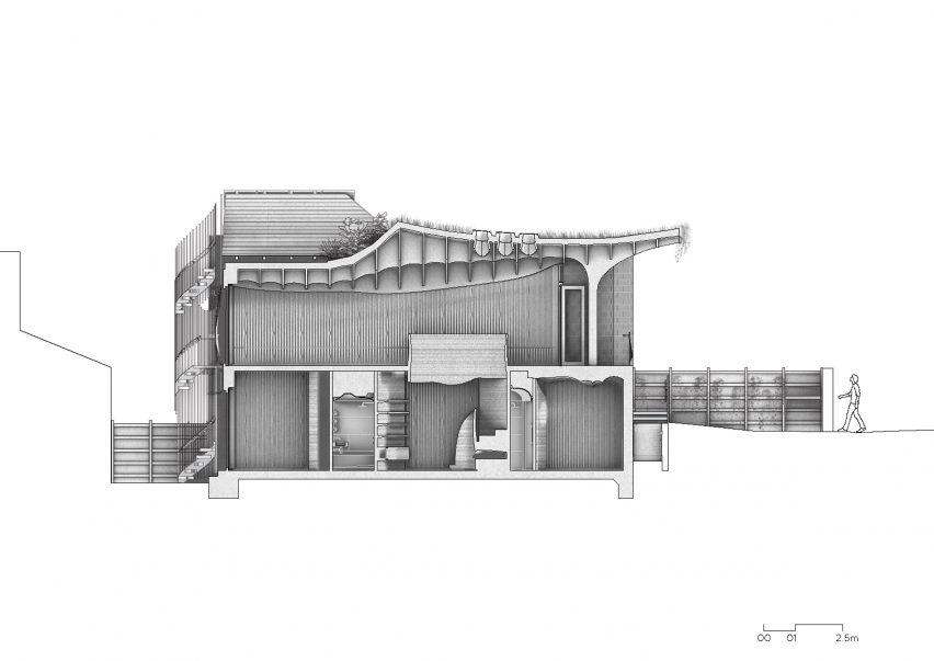Section of Northcote House by LLDS Architects