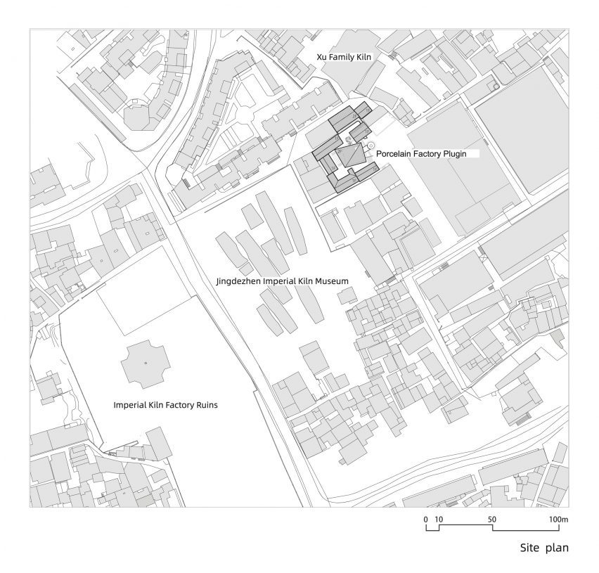 Site plan Porcelain Factory Conversion by People's Architecture Office