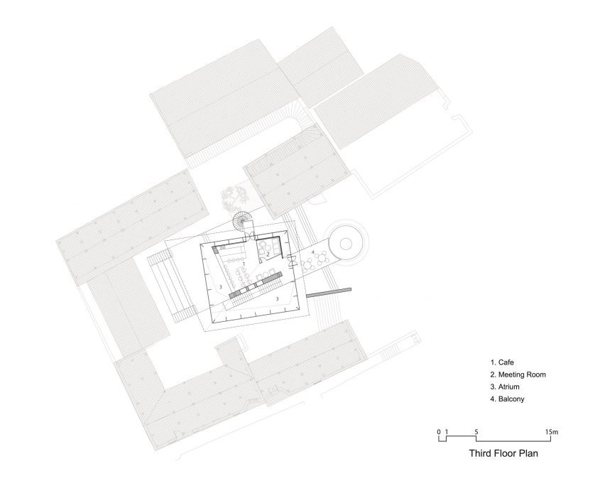Third floor plan Porcelain Factory Conversion by People's Architecture Office
