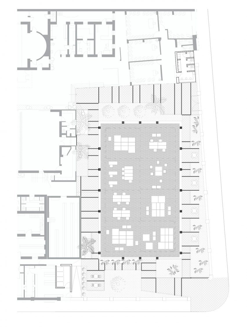 Plan of Espacio Libertad by K+M Arquitectura y Urbanismo