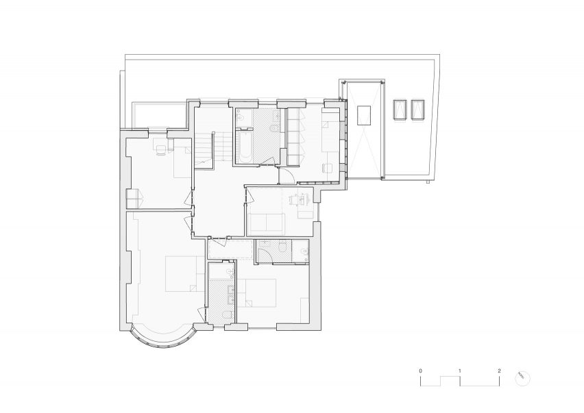 First floor plan of Rathdown by Scullion Architects