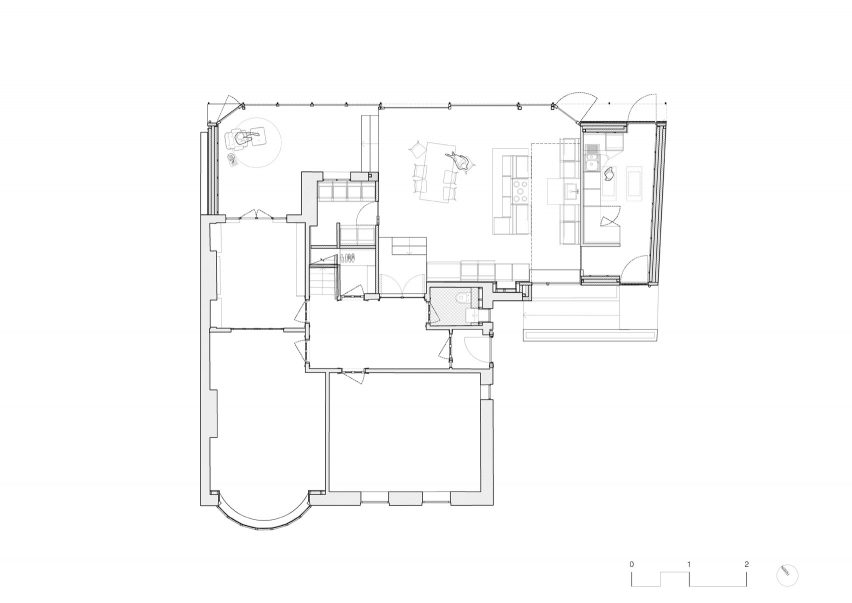 Ground floor plan of Rathdown by Scullion Architects