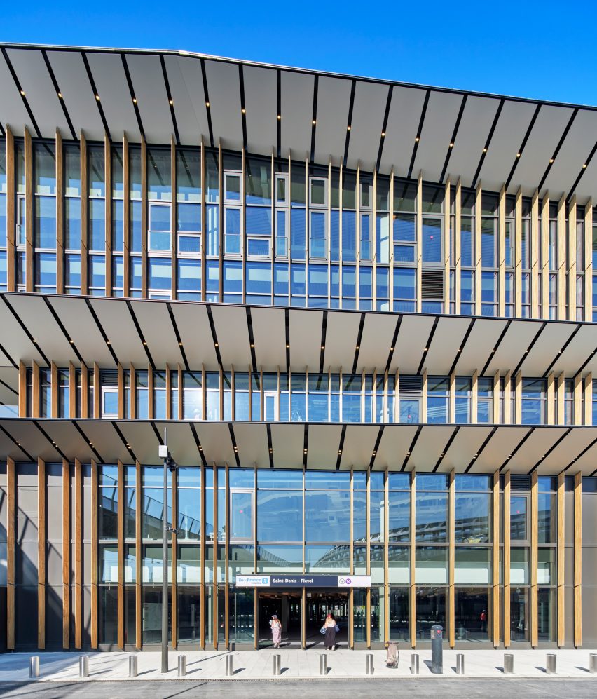 Saint Denis Pleyel station by Kengo Kuma