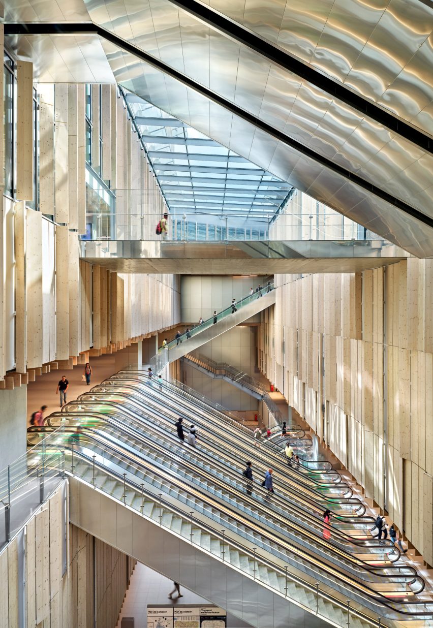 Saint Denis Pleyel station by Kengo Kuma