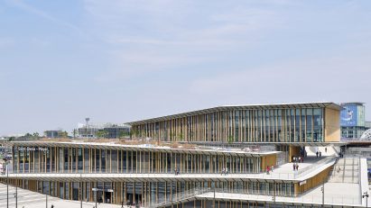 Saint Denis Pleyel station by Kengo Kuma