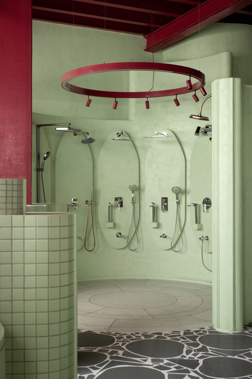Interiors of Sorbet bathroom showroom in Mumbai by MuseLAB