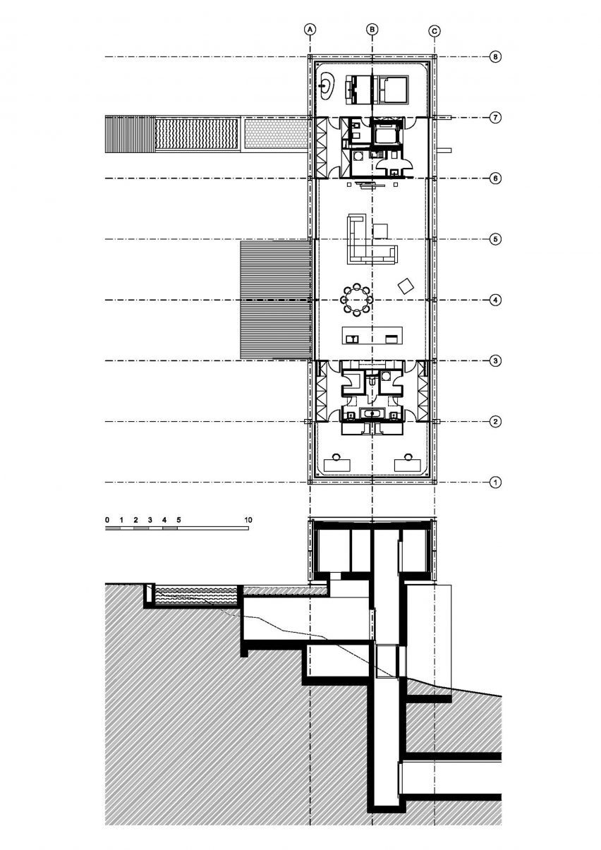 Floor plan Villa Sidonius by Stempel & Tesar