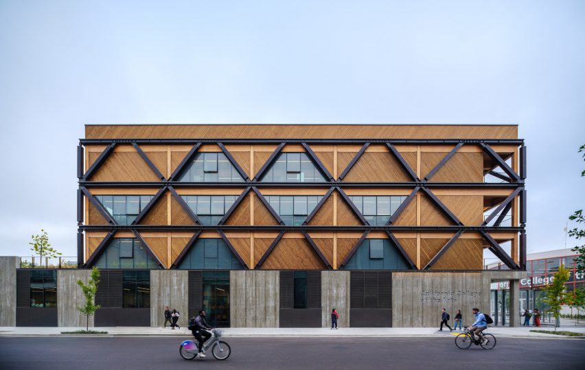 Wooden clad building