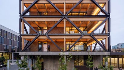 Timber braced building