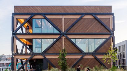 Wooden clad building
