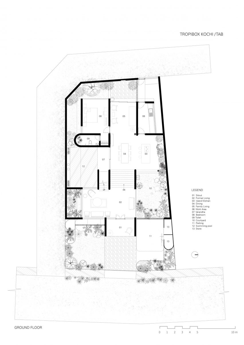 Plan of Tropibox by Tropical Architecture
