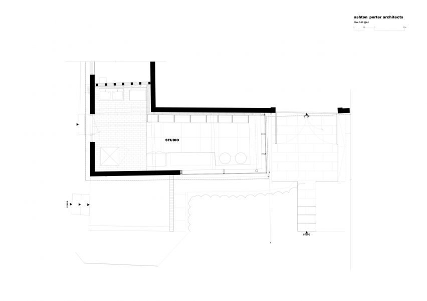 Floor plan of Underwing Workshop by Ashton Porter Architects