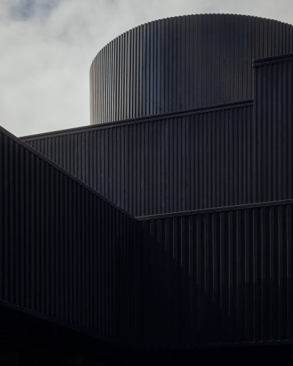 Patinated copper roofscape