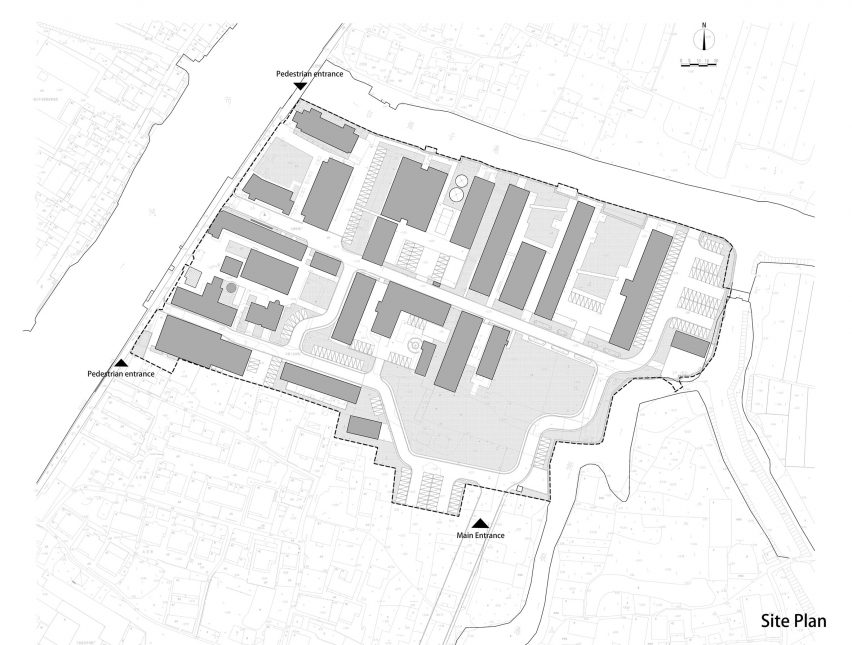 Site plan of Wuzhen Rural Brewery Renovation by Lichao Architecture Design Studio